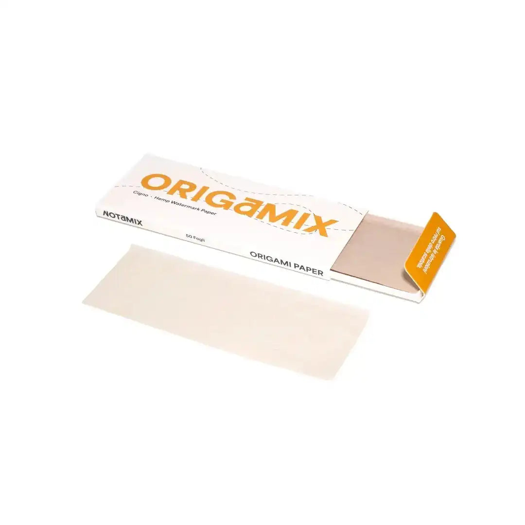 Cartine ecologiche Origamix Cigno in formato King Size, ideali per origami creativi e sostenibili con stile naturale. pacchetto da 50 pezzi