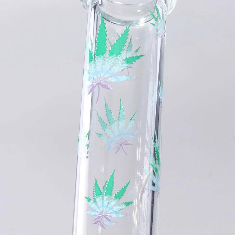 BONG ICE PIEGATO FOGLIE BLACK LEAF