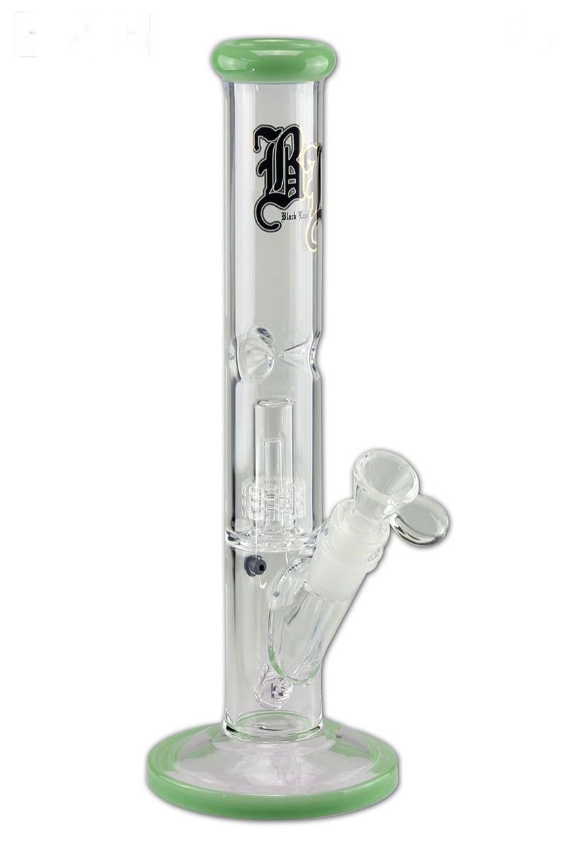 BONG A CILINDRO BLACK LEAF ICE CON PERCOLATORE A TAMBURO