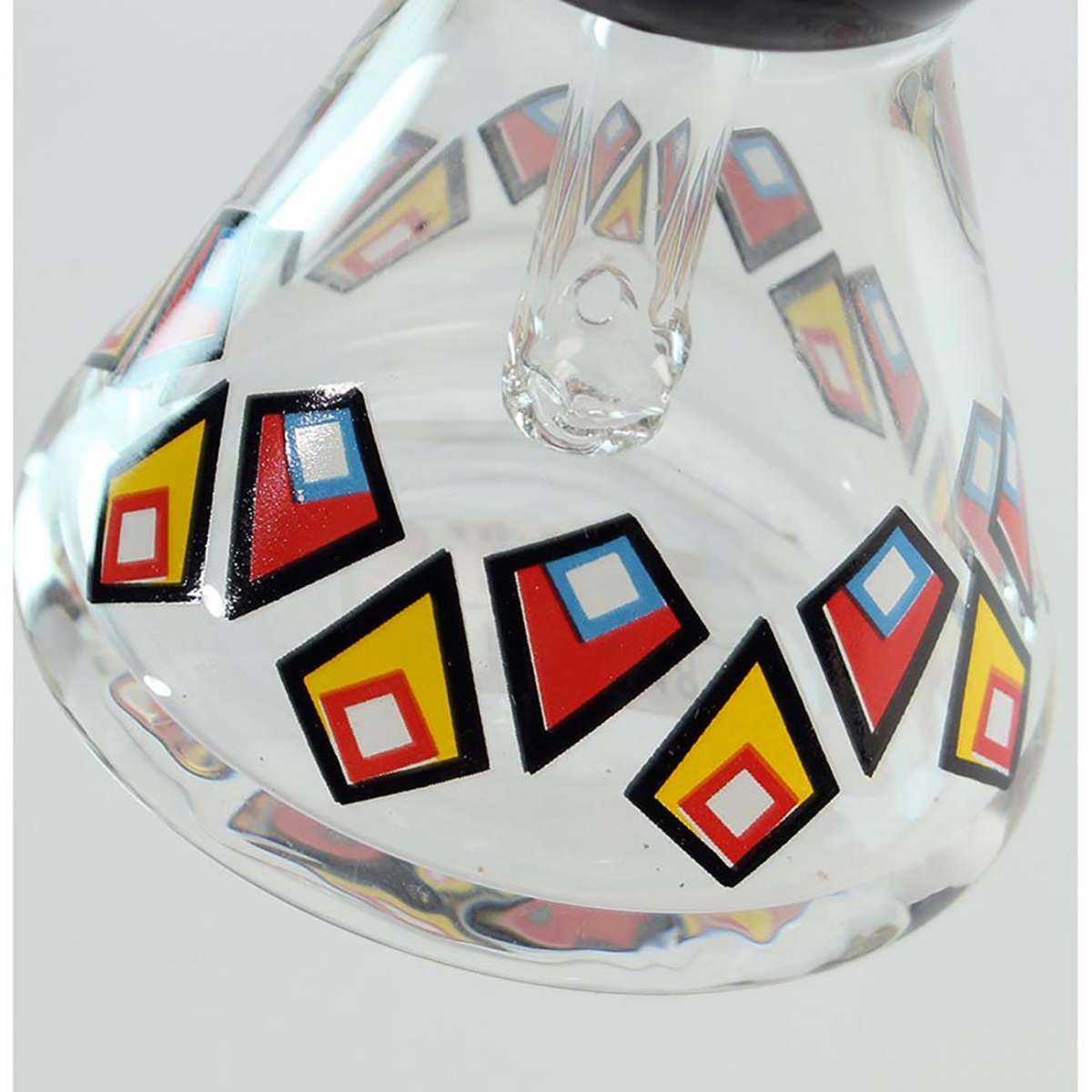 PIPA IN VETRO DIAMANTE BLACK LEAF