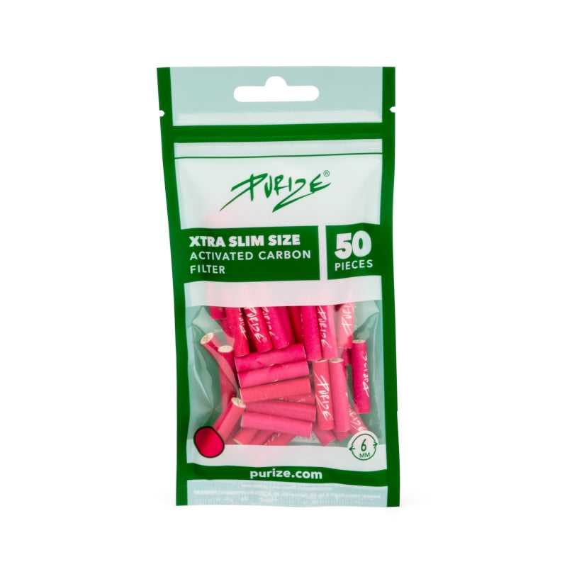 purize extra slimm 6 mm rosa filtri in carboni attivi pacchetto da 50 pezzi