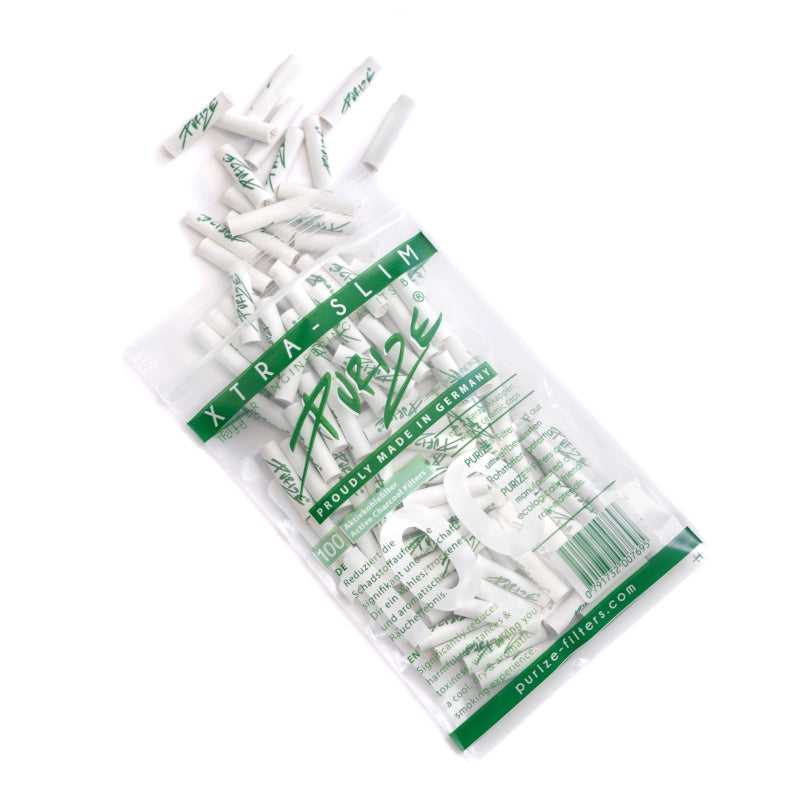 Confezzione da 50 pezzi di filtri ai carboni attivi Purize Extra Slim 5.9mm, colore bianco, per un'esperienza di fumo più pulita e aromatica.